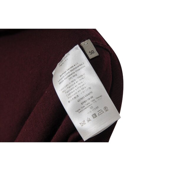 Bottega Veneta Men Long Sleeve Polo Sweater Size Large IT 50 Burgundy Red Wool - Picture 8 of 11